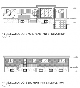 Elevation existante nord sud