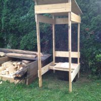 Ici, il manque encore un porte et des murs. L'avantage c,'est que c'est bien aéré....